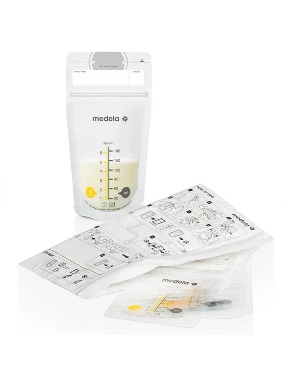 Medela Breast Milk Storage Bags 25 Ct BPA Free Refill Pack